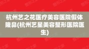 医疗美容市场(隆鼻手术医生美容院机构)