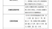 平静
人寿梅河口支公司被罚10万：因未创建
完备
的署理
人培训档案等