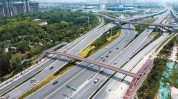 吕梁天桥市区颜值(天桥吕梁黄河人行天桥桥面)