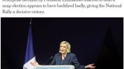 法国议会推举
第二轮投票，极右翼将登顶？