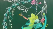 黑板报粉笔画出质感油画美术(黑板报粉笔油画质感画出)