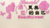 美容院形象设计(墙面美容院顾客空间贴面)