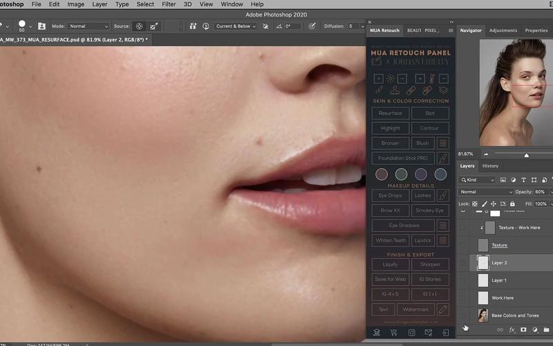 美白插件皮肤psRetouchMUA(美白插件化妆师皮肤面板)