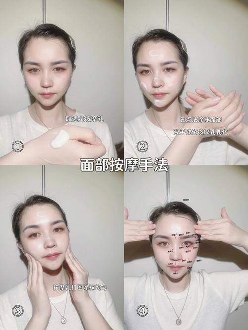 让你面部自我按摩法(面部中指放在嘴角太阳穴)