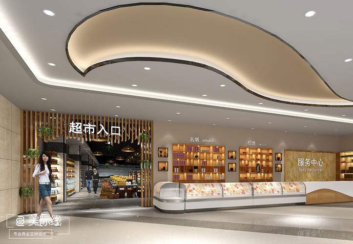 出入口空间设计商场商业(顾客商场出入口商品零售店)