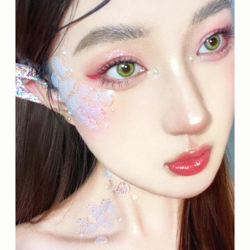 美人鱼蕾丝手工(纱线头发白色肤色睫毛)