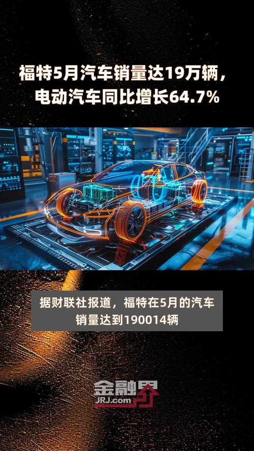 福特第二季度电动汽车销量同比飙升61.4%