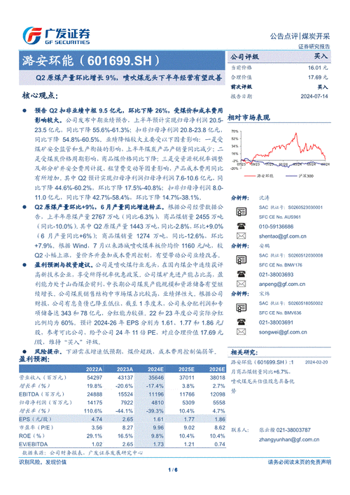 潞安环能预计上半年净利同比降超50% 适时择机推动控股股东煤炭资产注入