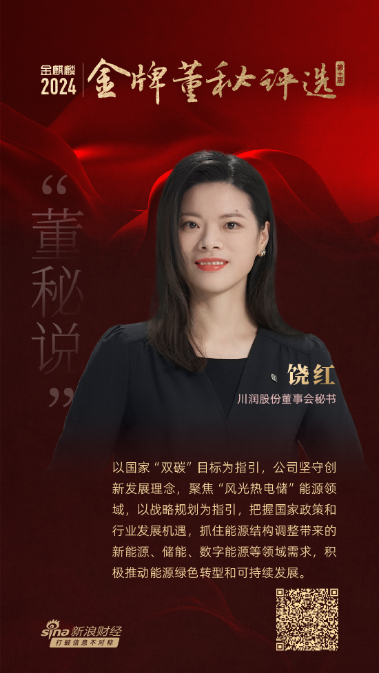 董秘说|川润股份董秘饶红：赋能绿色低碳，促进可持续发展