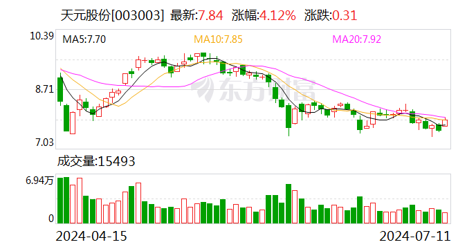 天元股份：调整回购股份价格上限